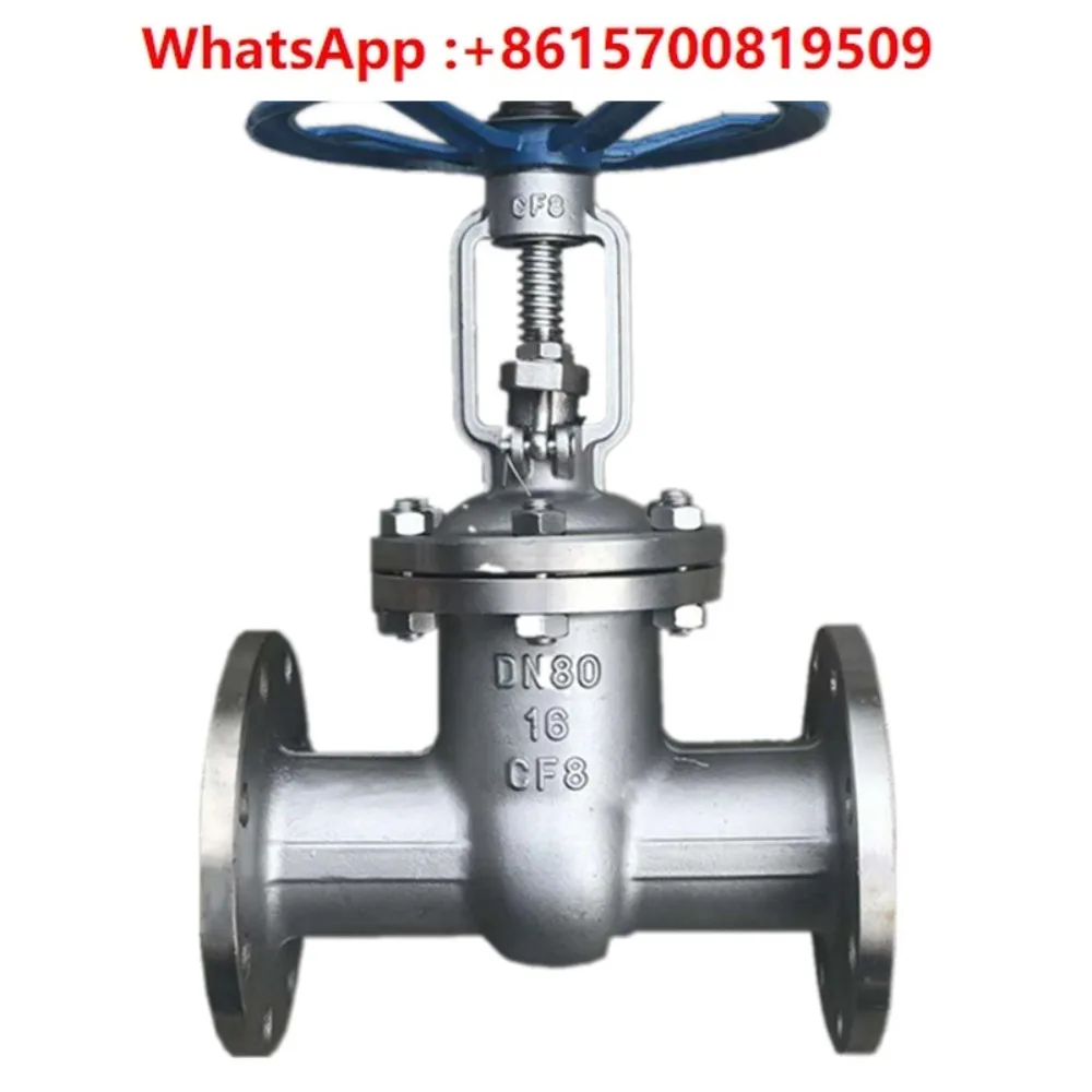 GB 304 stainless steel flanged gate valve Z41W-16P drainage flanged gate valve dn50 80 100 150