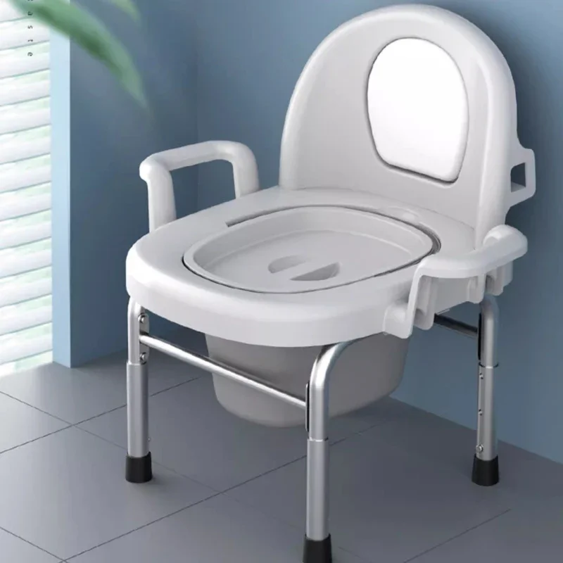 Mobile Elderly Toilet Pregnant Women Household Convenient Bedside Toilet Chair Folding Bath Chair Furniture Stool Shower Bench