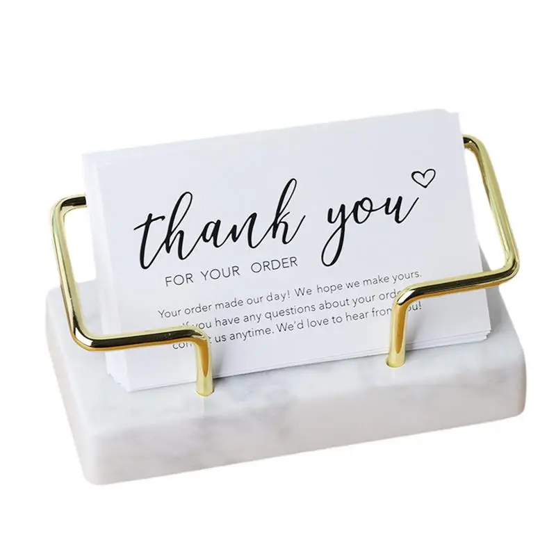 Table Top Business Card Holder Marble Creative Business Card Holder Wear-Resistant Business Card Stand For Work Exhibitions