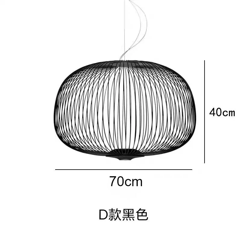 Italiaanse Hanglamp Minimalistische Vogelkooi Hanglamp Designer Foscarini Spaken 1/2 Licht Indoor Home Decor Trapverlichting