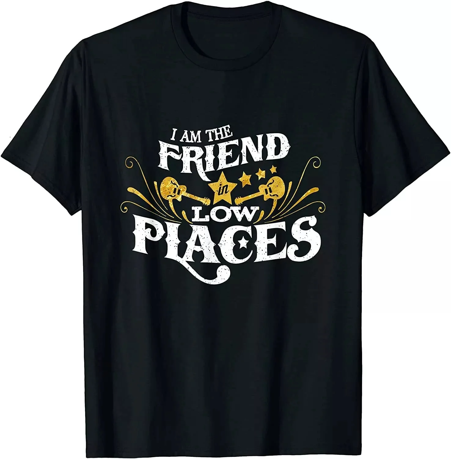 I Am The Friend In Low Places Funny Pun Saying Gift Unisex T-Shirt S-5XL