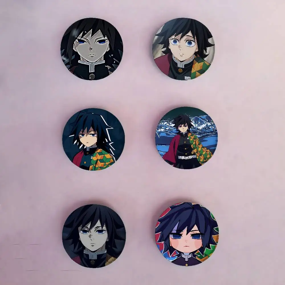 Giyu Tomioka Badges Button PinsBrooch Creative Funny Badge Clothes Backpack Gift For Kids Friends