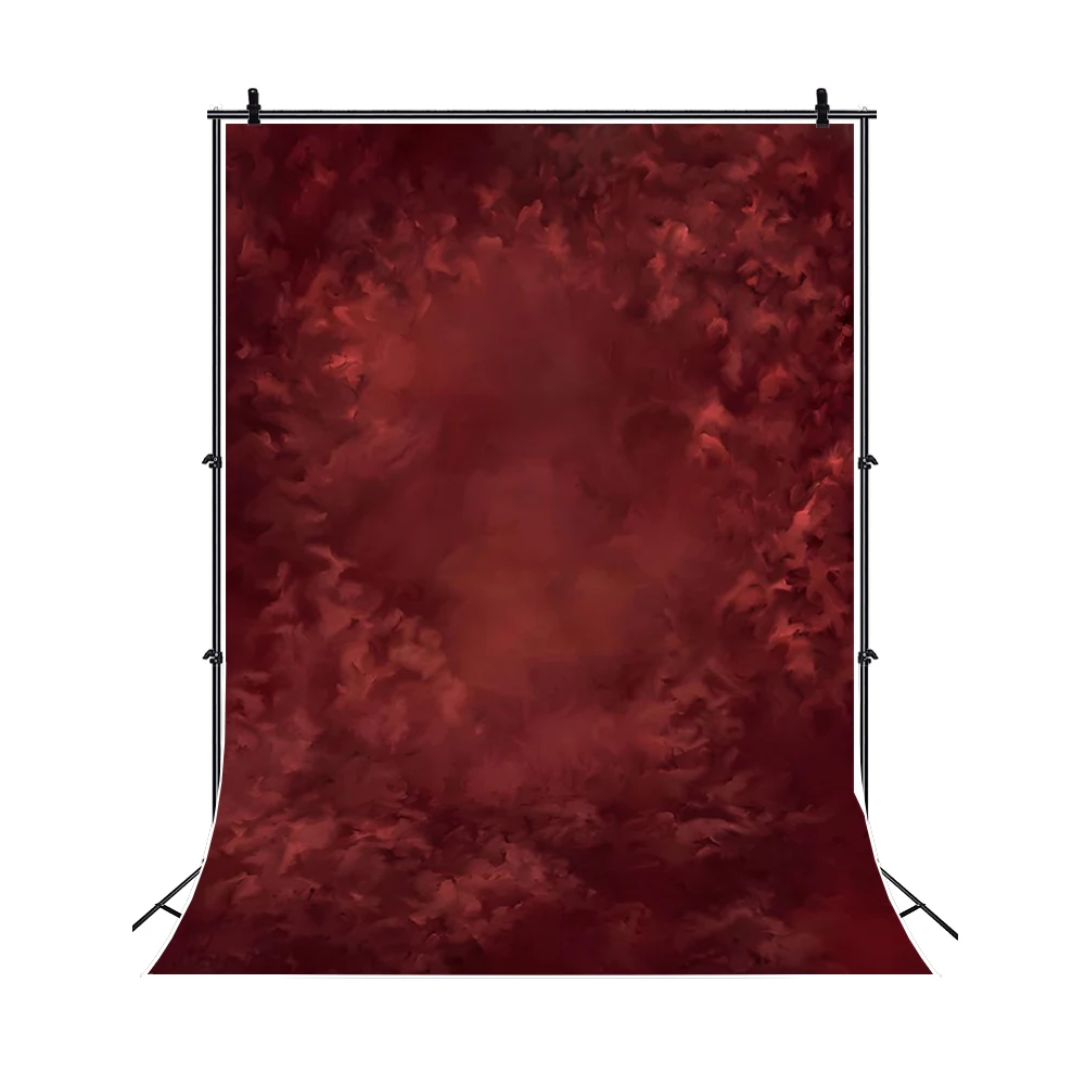 Red Gradient Portrait Backdrop Solid Colour Abstract Texture Wall Decor Photography Background Vintage Gothic Style Photo Props