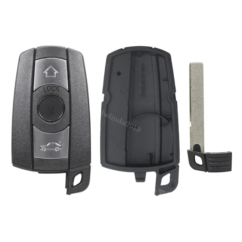 Key Fob Case for BMW 1 3 5 6 Z4 X1 X3 X6 series E90 3 Button Remote Cover Shell Remote Control Key Shell