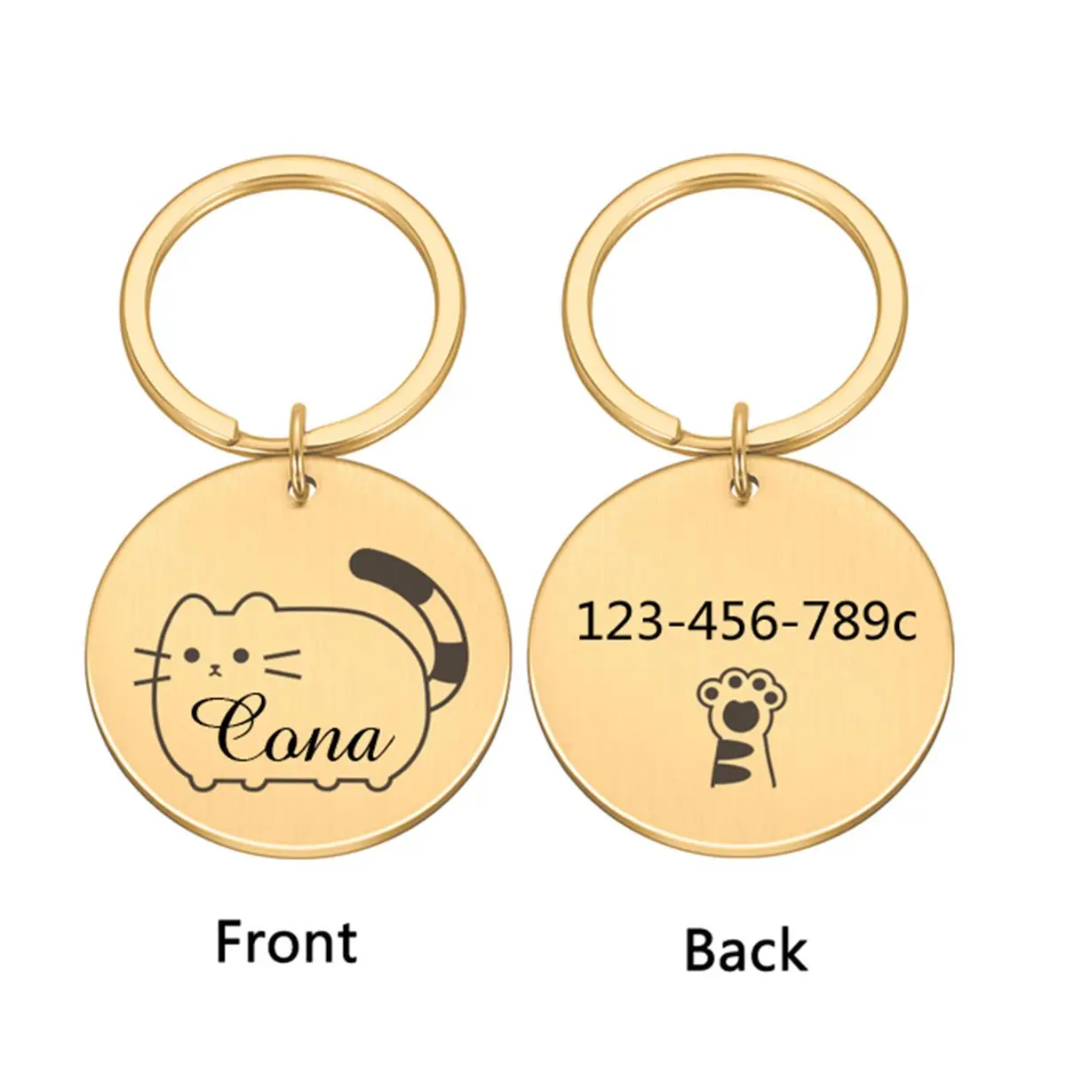 1 pc Diy cute Dog Tag Laser Engraving Tags Personalized Pet ID Tag For dog Pets