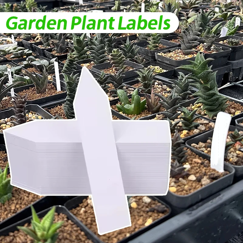 

100-500pcs Plastic Nursery Plant Labels Garden Plant Tags PVC Potted Plant Labeling Markers Plant Accessories Tray Mark DIY Tool
