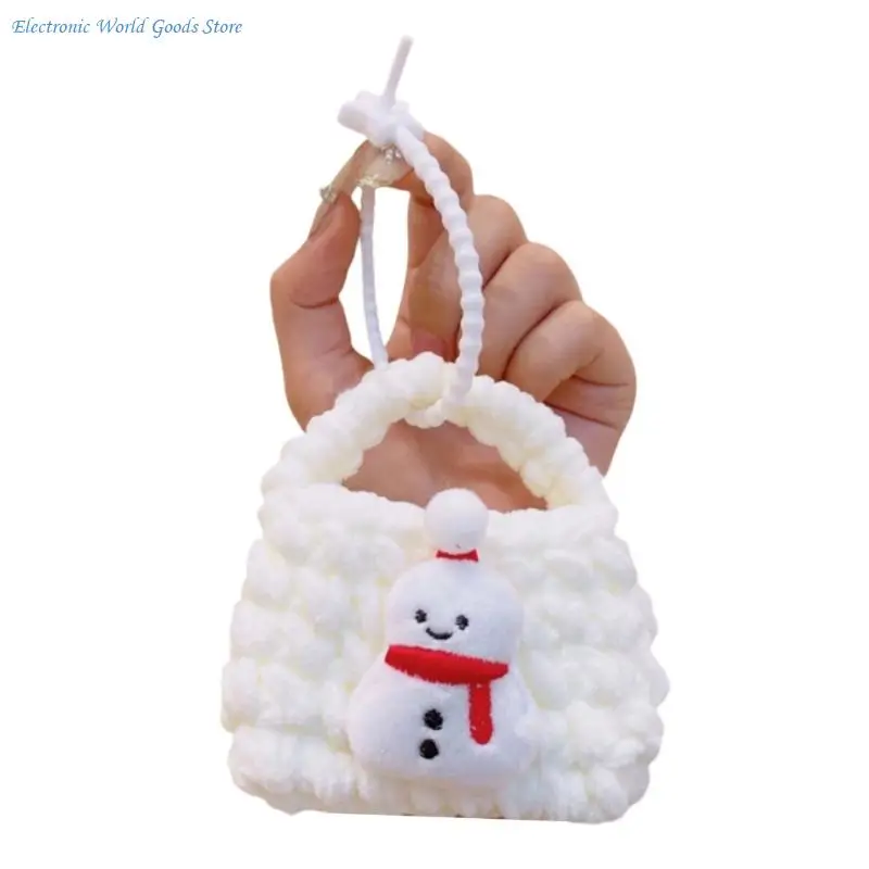 A3PD Soft Plush Keychain Coin Holder Handmade Christmas Gift For Family Friend