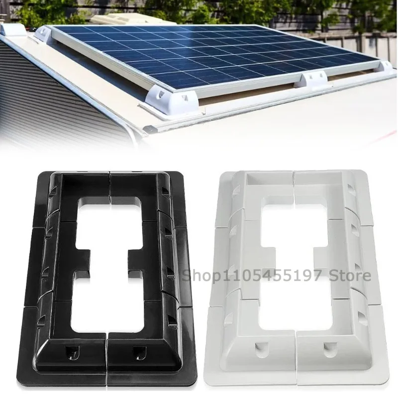 RV Solar Mounting Bracket Drill-Free Plastic Photovoltaic Panel Fixing Corner Brackets Kit For RV Caravans Vehicles Motorhomes