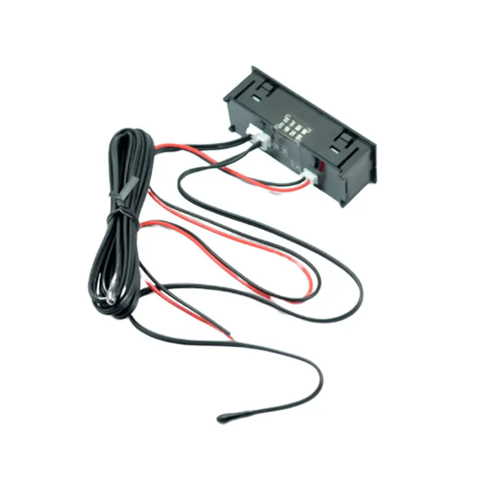 Car Thermometer Clock Module Ultra-Thin Digital Dual Temperature Display Indoor Outdoor Fish Tank Refrigerator Vehicle
