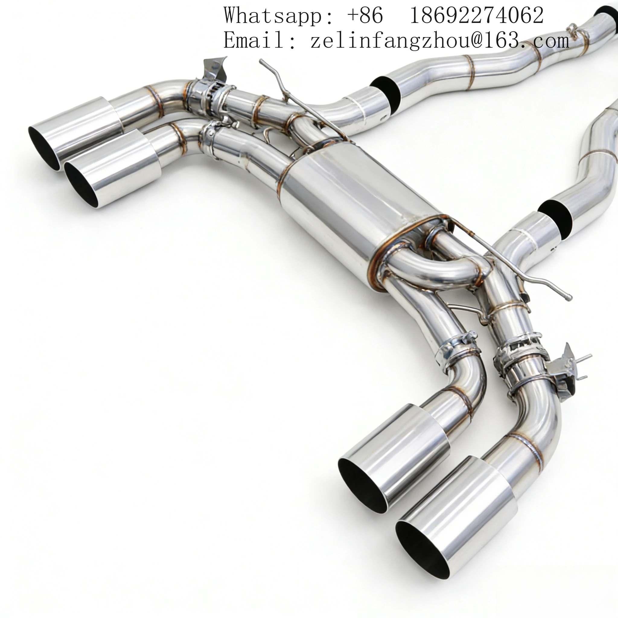 RES Stainless Steel (SS304) Valvetronic Catback Exhaust System for BMW M5 G90 4.4T S68. Enhances Sound and Performance.