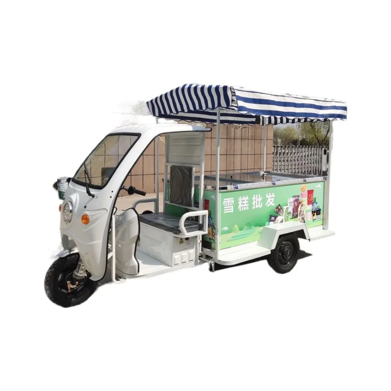 

Mobile cold storage tricycle, electric three-wheeled ice cream truck, mobile stall truck, economical and durable