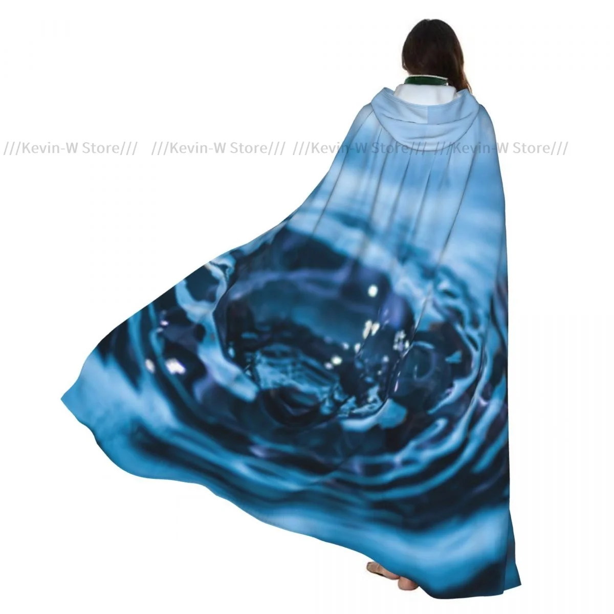 

Long Cape Cloak Drop Of Water Hooded Cloak Coat Autumn Hoodies
