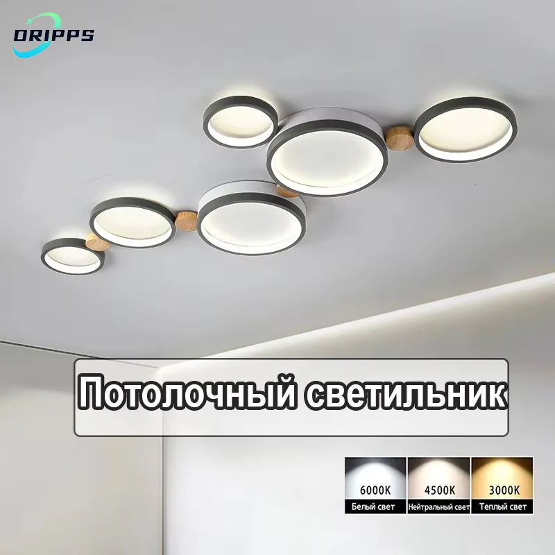 

Modern living room LED ceiling light white gray green bedroom study round chandelier dining room balcony indoor lighting lamp