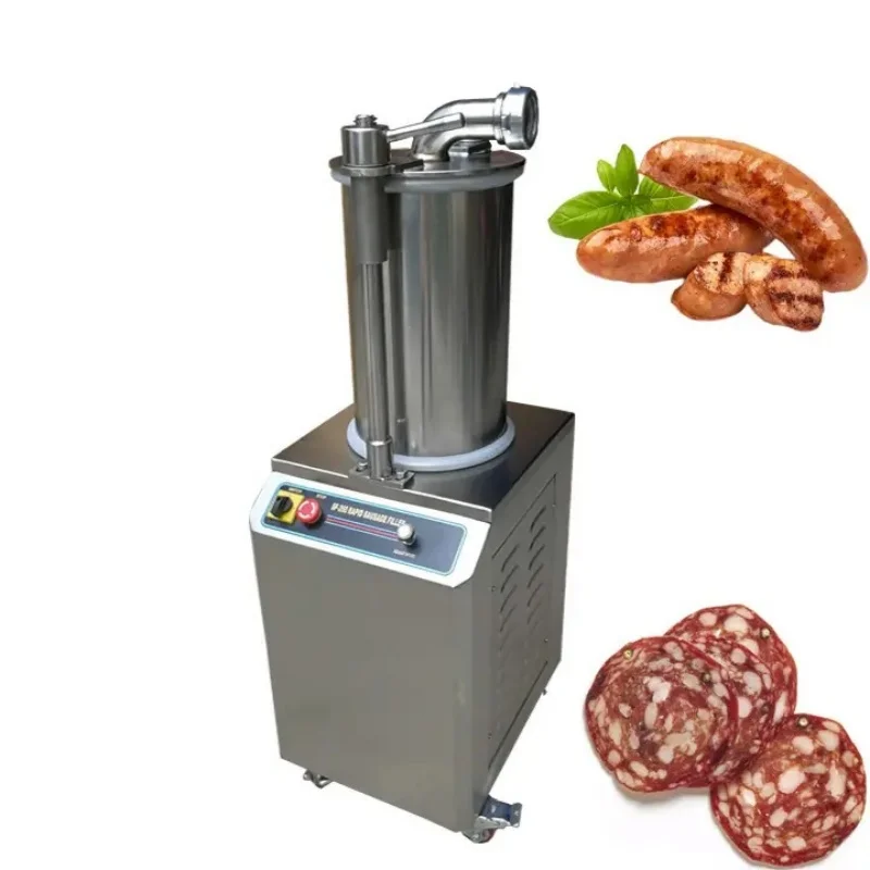 Máquina llenadora de salchichas al vacío eléctrica de acero inoxidable, equipo hidráulico de salchichas altamente automatizado