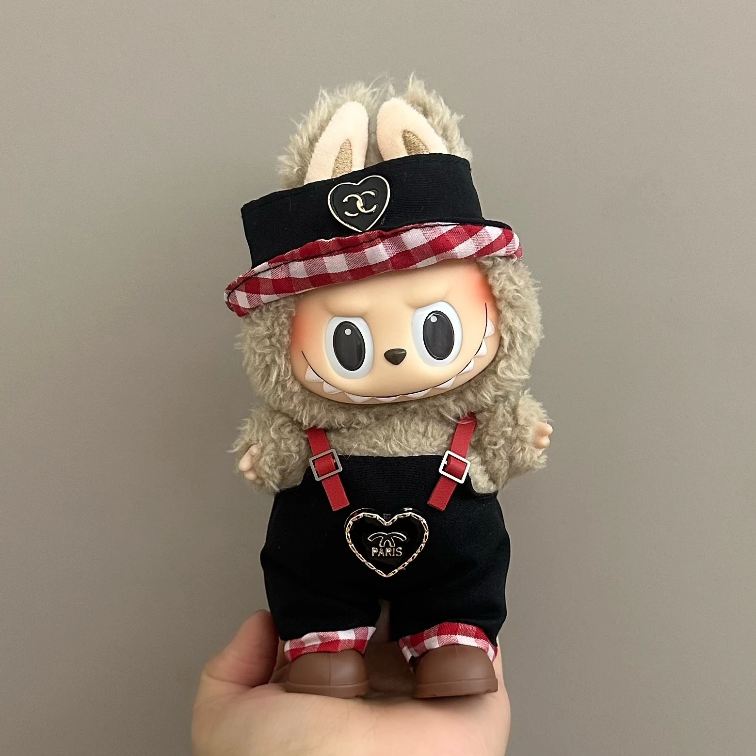 ل 15 سنتيمتر-17 سنتيمتر لطيف صغير Iabubu الملابس Kawaii الكرتون مريلة السراويل مع مطابقة الأحذية Iabubu اكسسوارات