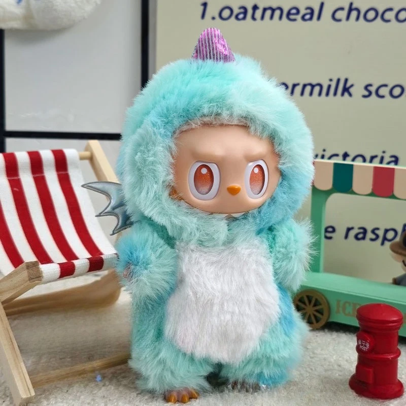 Para labubu roupas 17cm bonito vestir-se boneca vestido de pelúcia conjunto animal elefante bonito roupas da moda conjunto de animais de pelúcia legal