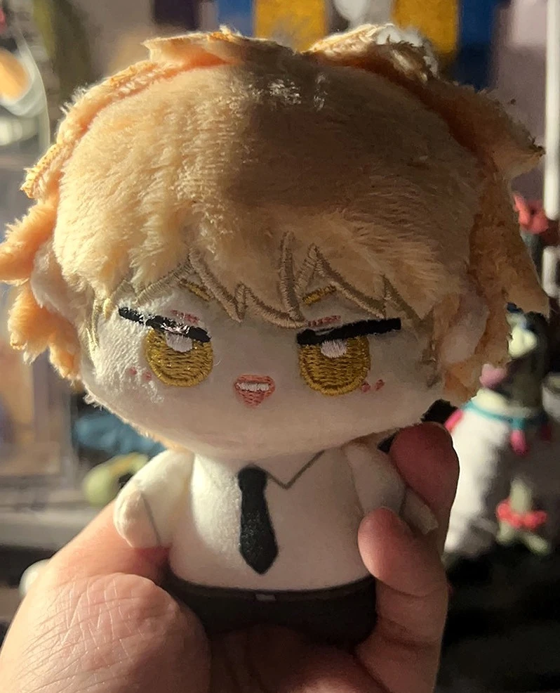 

Плюшевые фигурки аниме-персонажа Денджи 10 см, милые плюшевые игрушки-куклы для косплея, брелоки-подвески, подарок на день рождения и Рождество