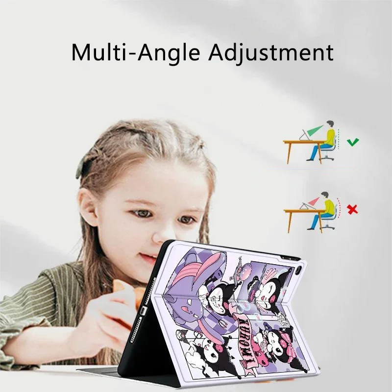 

Kuromi Case for iPad 10th Generation 10.9 Inch Cute Case For Ipad Pro 11in Air4 5 Mini6 8.3in 9th 8th 7th 10.2in Tablet Cover