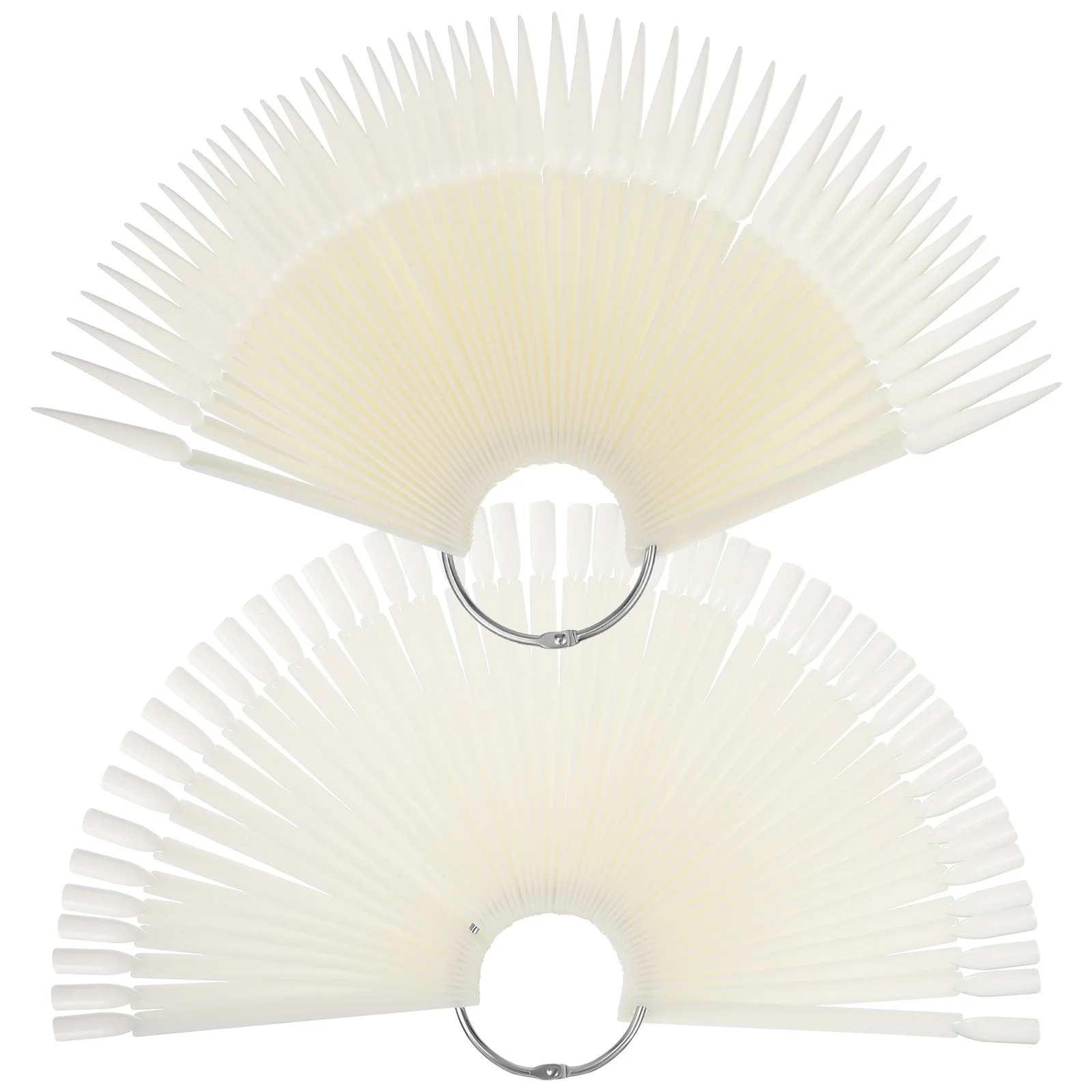 แท่งโชว์สีเล็บ 200 ชิ้น แบบใช้ซ้ำได้ ทำจากพลาสติก สำหรับฝึกทำเล็บ สำหรับผู้เริ่มต้นในร้านทำเล็บ พร้อมห่วงโลหะสำหรับจัดระเบียบ