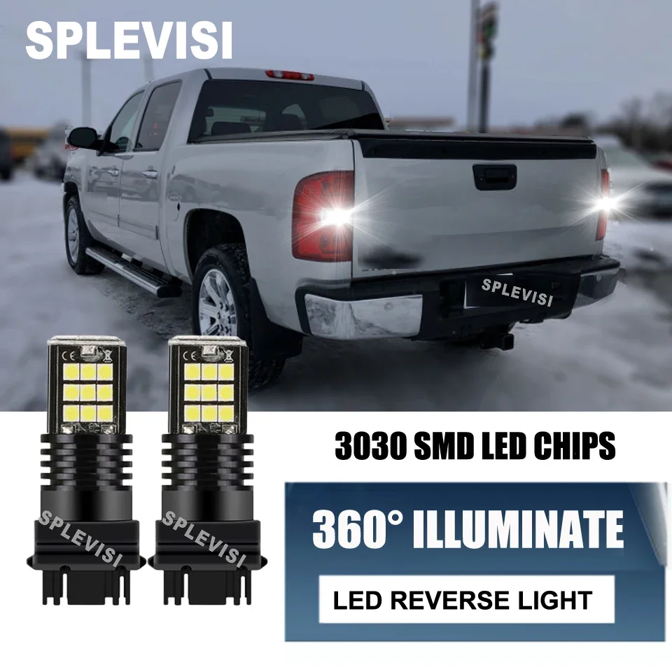 2x LED3157 Backup Lights Easier installation DC12V 6000K For Chevy Silverado 1500 1999-2013 2000 2001 2002 2003 2004 2005 2006