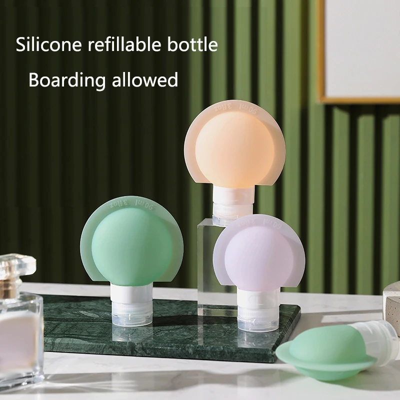 3 個セットポータブルシリコーン詰め替えボトル旅行シャンプーシャワージェルボディローション詰め替えバッグ絞り容器 60 ミリリットル/90 ミリリットル