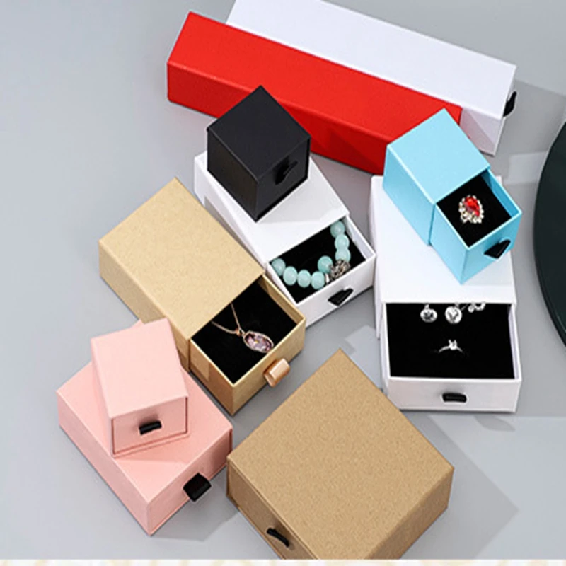 20pcs Jewelry Packaging Box Bracelet Earrings Ring Necklace Cardboard Drawer Jewellery Box