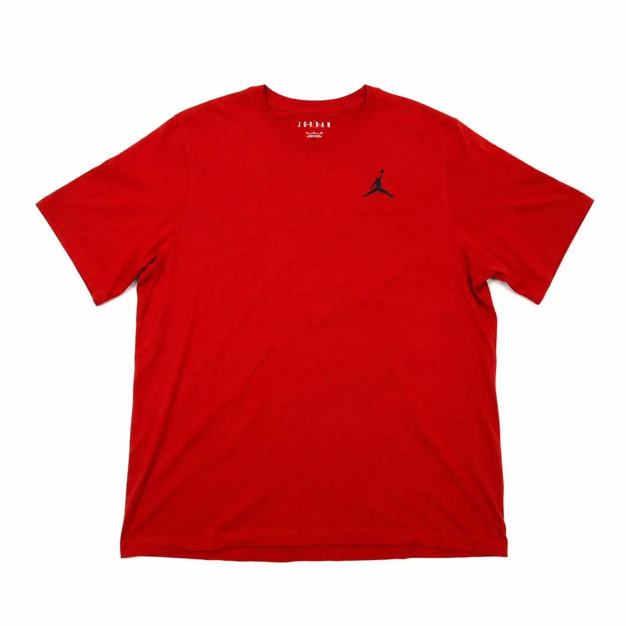 Jordan Jumpman Logo Crew Neck Short Sleeve T-Shirt, Solid Red, Men's