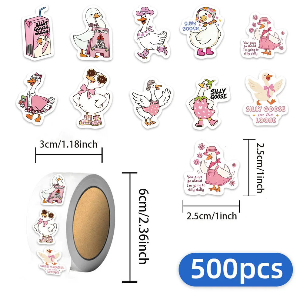 500PCS creative silly goose funny graffiti stickers DIY phone cases, laptops, water bottles reward stickers