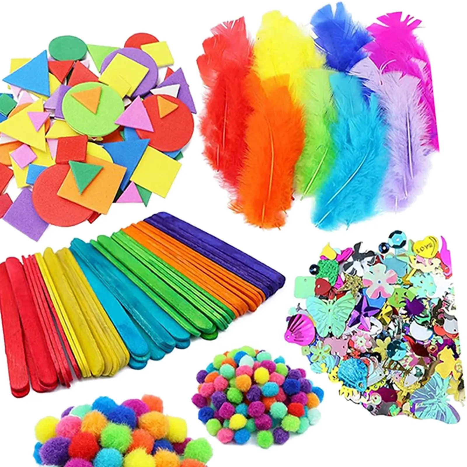 1000 Pieces Crafts for Kids Ages 4-8 Boys Girls Age 4-6, 8-12 Birthday Gifts DIY School Supplies for Home Kindergarten School