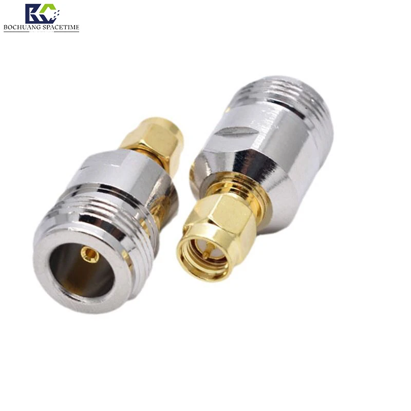 N Yin to SMA Male Pin Inner Hole Copper Core Electroplating RF Antenna Connector SMA-J/N-K Adapter Connector