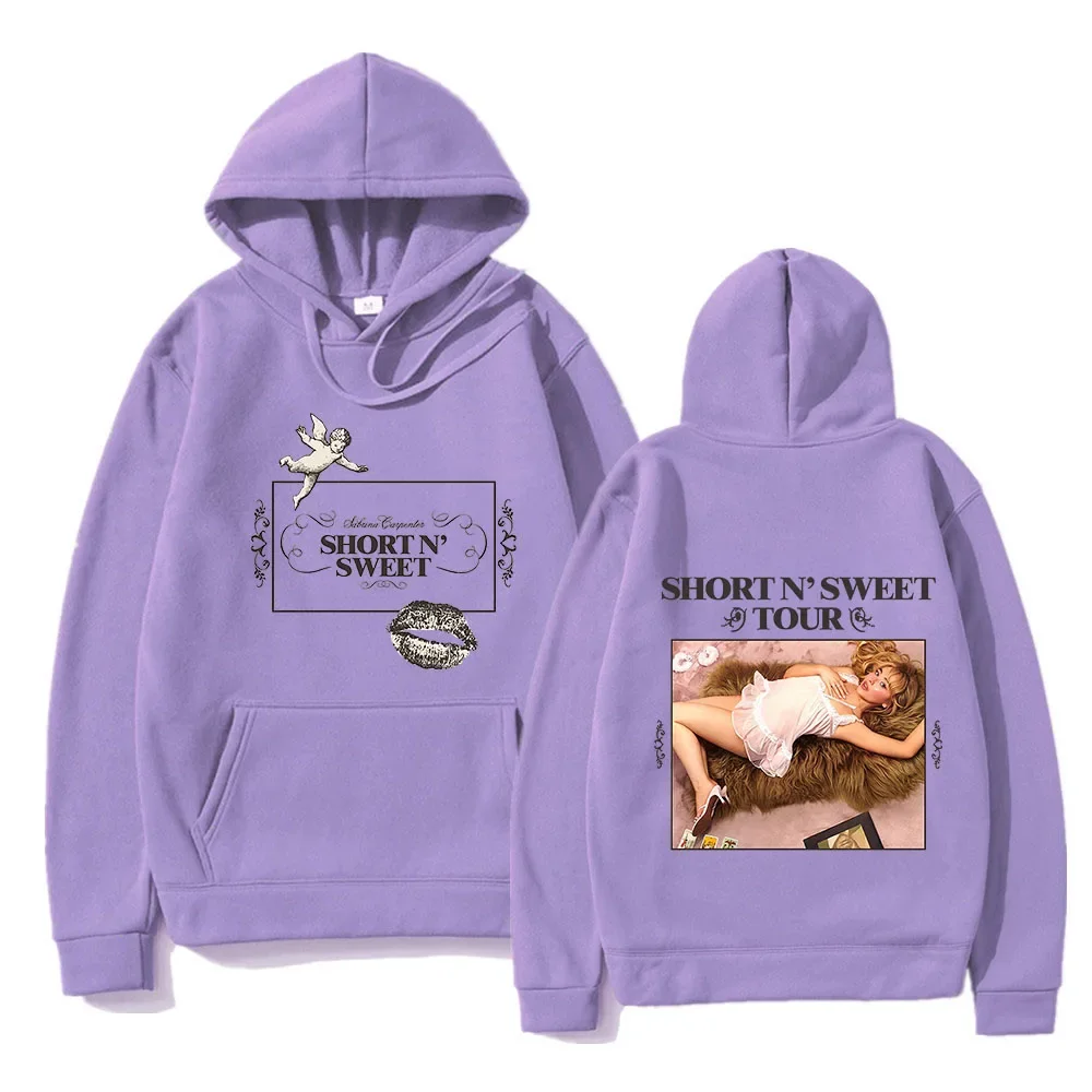 Sabrina Carpenter - Short \'N Sweet 2024 Tour Hoodie Men Women Vintage Harajuku Fashion Pullover Oversized Sweatshirt Streetwear