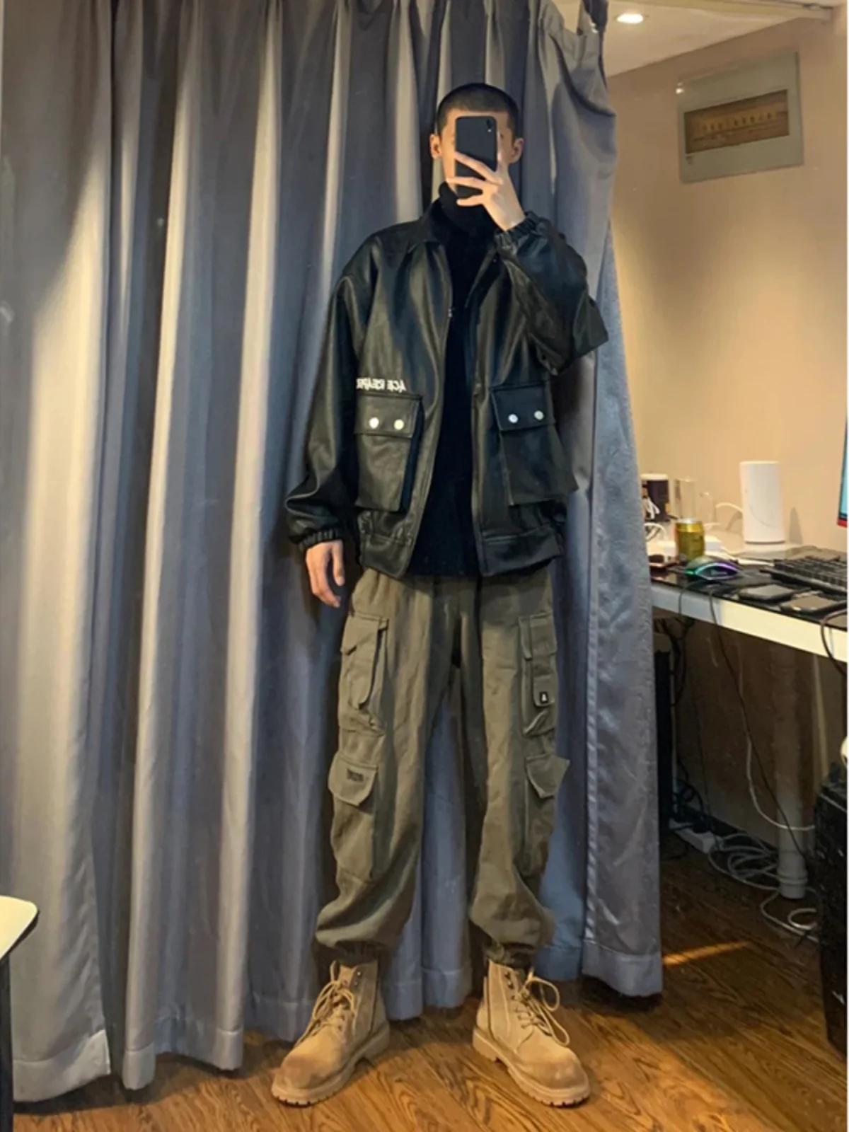 

American Military een Work Pants Men's Long Casual High Waist Cargo Trousers Autumn Spring Match Boots Straight Leg