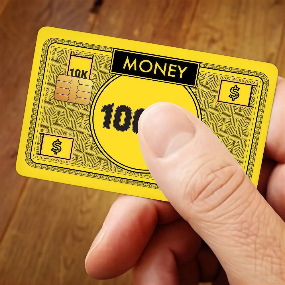 Funny Banknote pattern Credit Card Skin Stickers For Bank Card Bus Metro Cards Waterproof Anti-Scratch Gift 4PCS