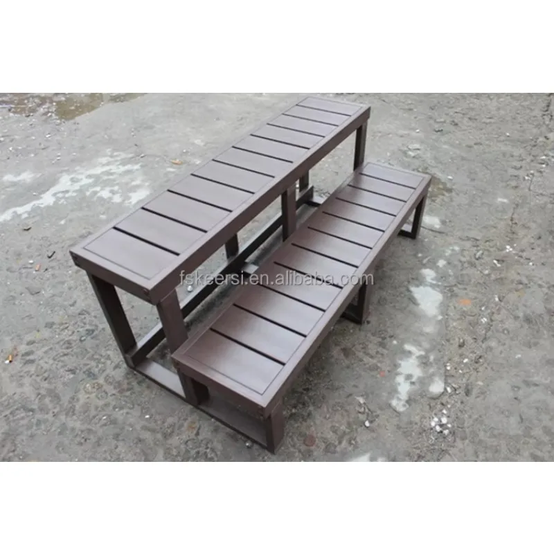 Passo de madeira de plástico para spa de natação perfeito