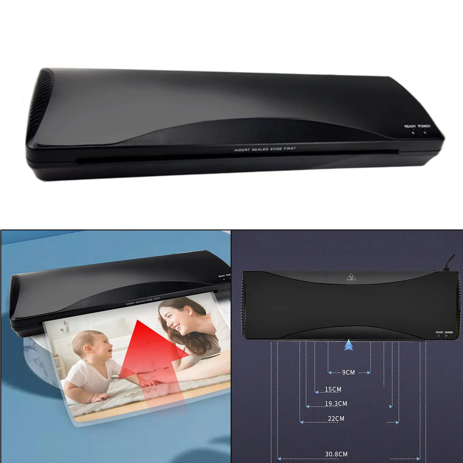 Laminator Machine, A3 A4 Thermal Laminator Machine, Portable Laminator, Personal Laminator Pouches Card Saver for School Office