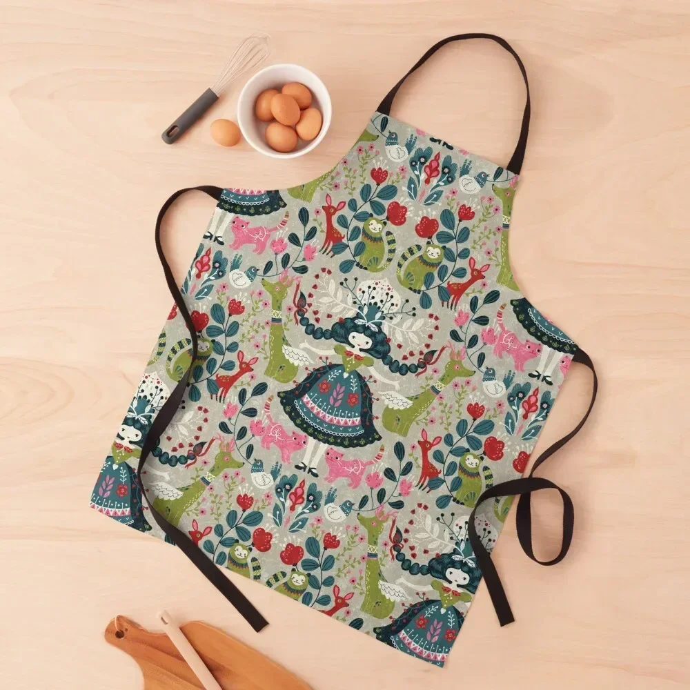 

Scandinavian Girl Apron Waterproof women Men's Kitchen Kitchens Woman Apron