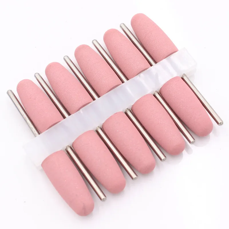 10pcs/set Dental Silicone Rubber Polishers Burs Teeth Whitening Plishing Drill Dental Polishing Nail Drill Bit