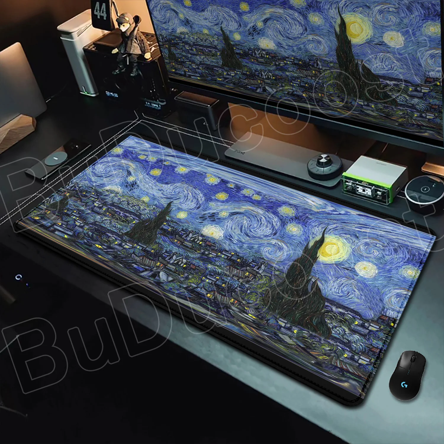 

Van Gogh Oil Painting The Starry Night Mouse Pad Gaming Office Mat Table Mat Keyboard Accessories Desk Carpet Protector HD Print