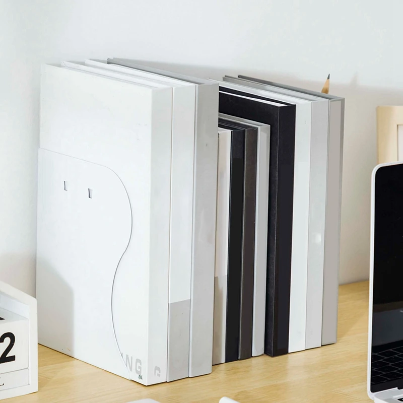 Estante ajustável de mesa expansível livro fichário metal criativo estante telescópica com suporte de caneta destacável