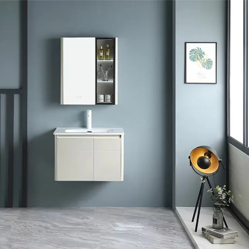 Hot Sales Modern Bedroom Furniture Vanity Wall Mounted Hotel Bathroom Vanity Sets With Stainless Steel Frame for Small Bathrooms
