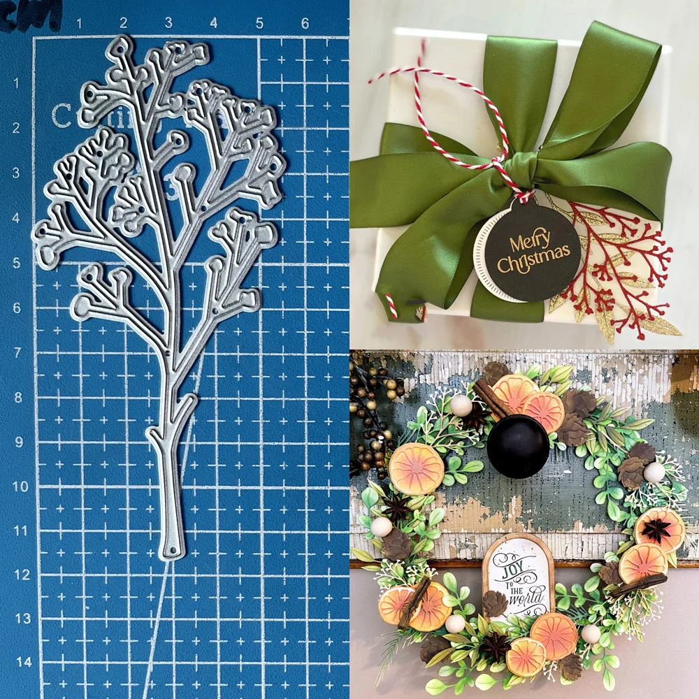 Lucky Goddess Metal Cutting Dies Baby’s Breath Branches Diy Scrapbooking Photo Album Decorative Embossing Paper Card Crafts