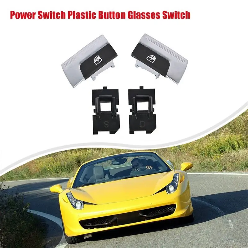 Car Right&Left Power Switch Plastic Button Glasses Switch Replacement Accessories For Ferrari 458 247885 247883