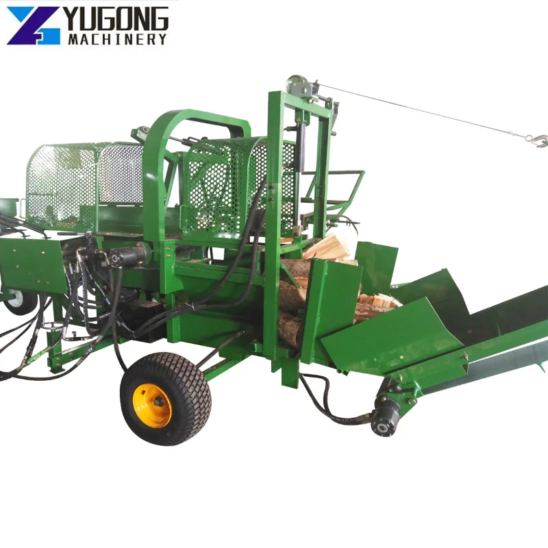 YG 27HP Hydraulic Wood Splitter Cutting Machine Wood Splitter FireWood Processor All Accessories 20 Inch LOG Cutting Diameter