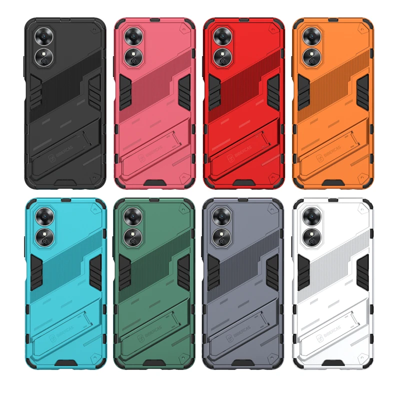 Holder Case For OPPO A17K Cover For OPPO A17K Capas Shockproof Phone Bumper Back Kickstand Back Cover For OPPO A 17 A17K Fundas