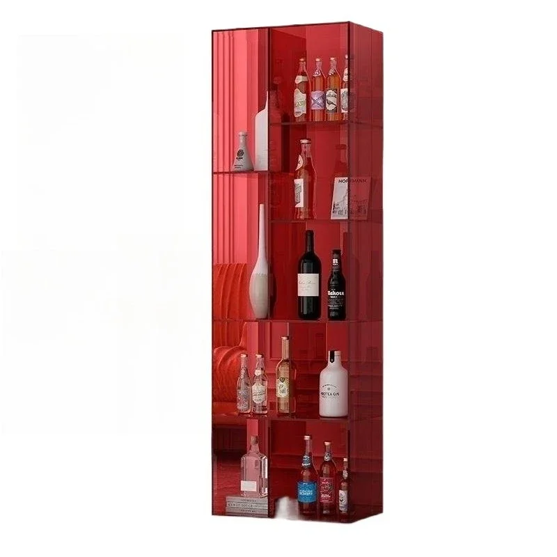 Living room multi-layer display rack storage light luxury bookcase wine cabinet