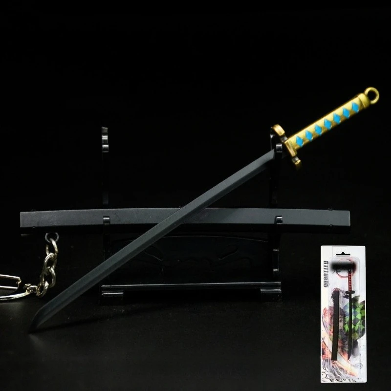 17cm/6.7in demon slayer samurai espadas katana cosplay anime arma adereços periféricos modelo de treinamento presentes ornamentos brinquedos ao ar livre