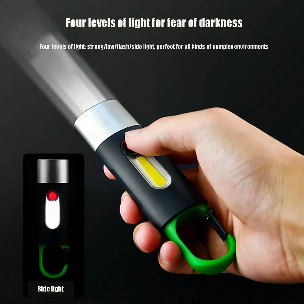 

Mini High Power Led Flashlights Outdoor Camping Strong Light Torch Multifunctional Side Lamp Camping Lighting Torch Work Lantern