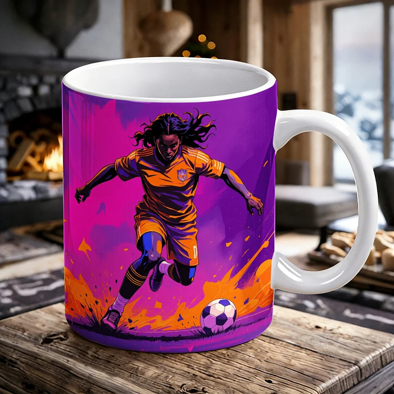 

Vigorous Stride A Dynamic Soccer Player in Action Mug with a bottle opener function of 2026 Major Football Event