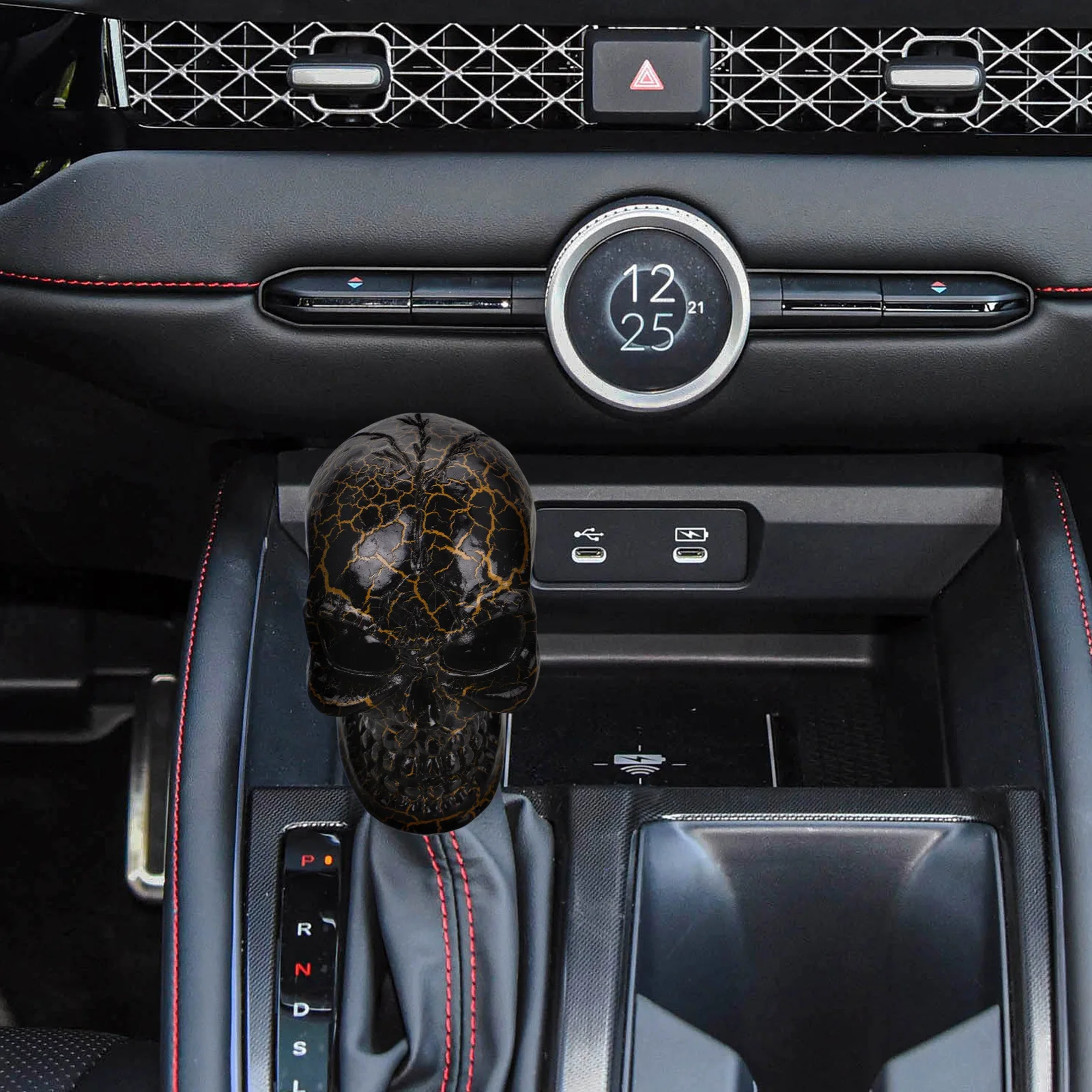 

Resin Skull Gear Shift Knob Universal Manual Vehicle Replacement Durable Cool Car Accessories Automotive Parts Suv Truck