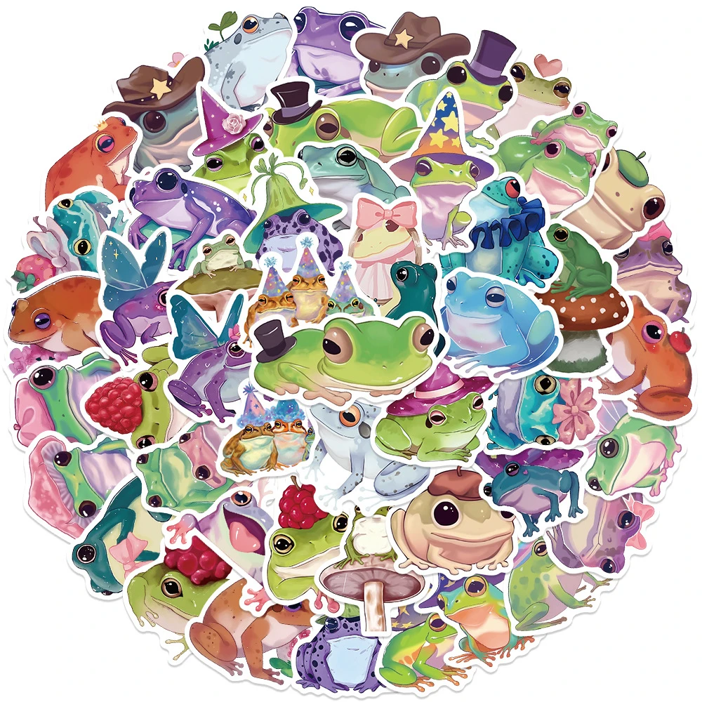 10/30/50 stücke Nette Cartoon Forg Aufkleber Kawaii Tier Graffiti Aufkleber DIY Schreibwaren Gepäck Telefon Laptop Wasserdicht Aufkleber geschenk